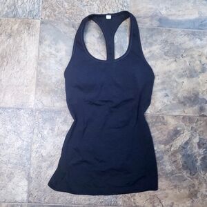 Lululemon Black Sleeveless Top Athletic Shirt Racer Back Tank Top Size Small